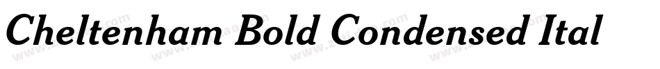 Cheltenham Bold Condensed Italic BT字体转换